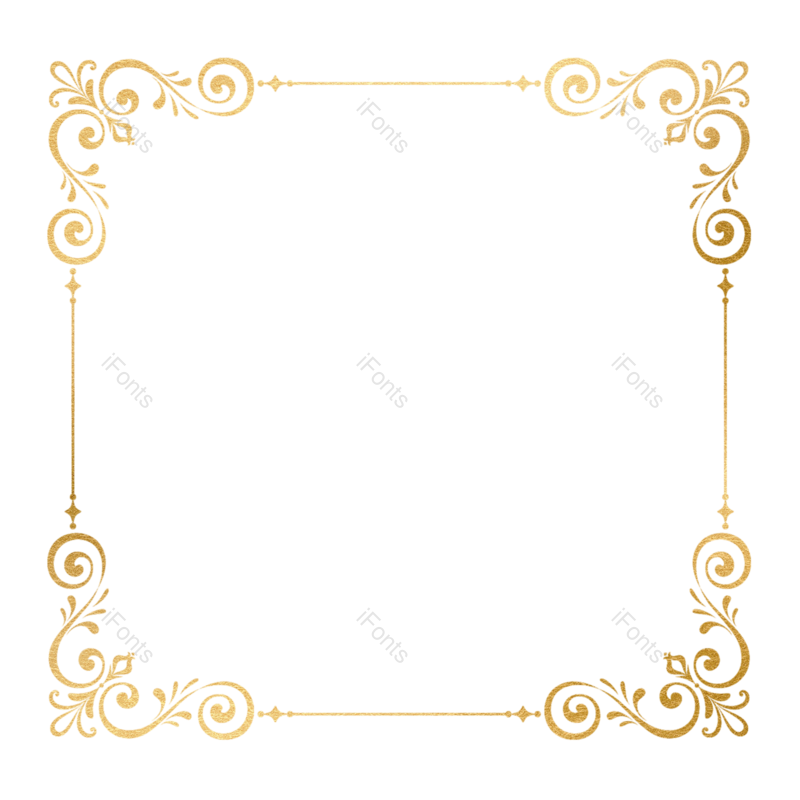 边框图片,欧式元素,金属PNG,渐变免抠素材